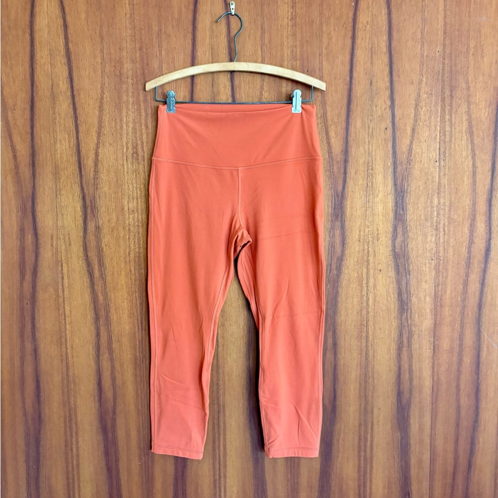 lululemon align burnt orange cropped legging size 10